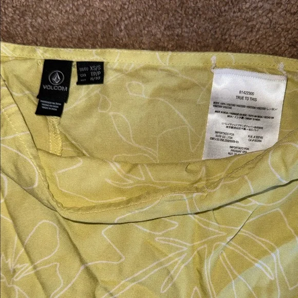 NWT Women's XS Volcom Sarong Swim Yellow Floral Print - Picture 4 of 8